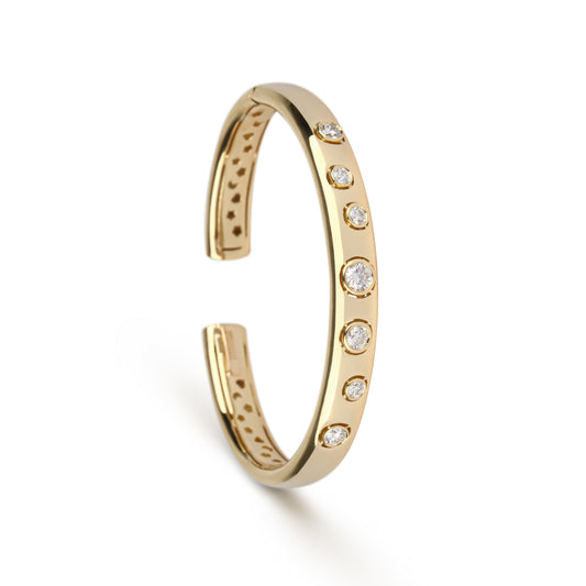 Yellow Gold & Diamond Cuff Bracelet | jewellery store | diamond bracelet