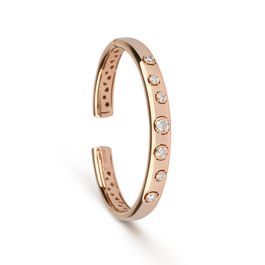 Rose Gold & Diamond Cuff Bracelet | Buy Jewellery Online