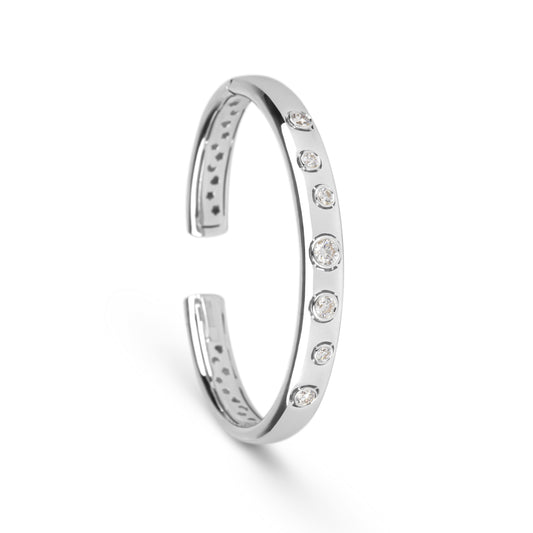 White Gold & Diamond Cuff Bracelet | Best Diamond Jewellery Design