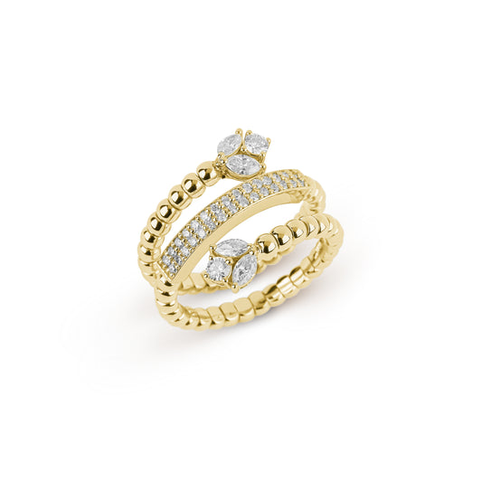 Spiral Diamond Ring