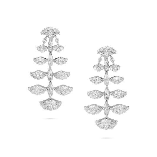 Diamond Drop Chandelier Earrings