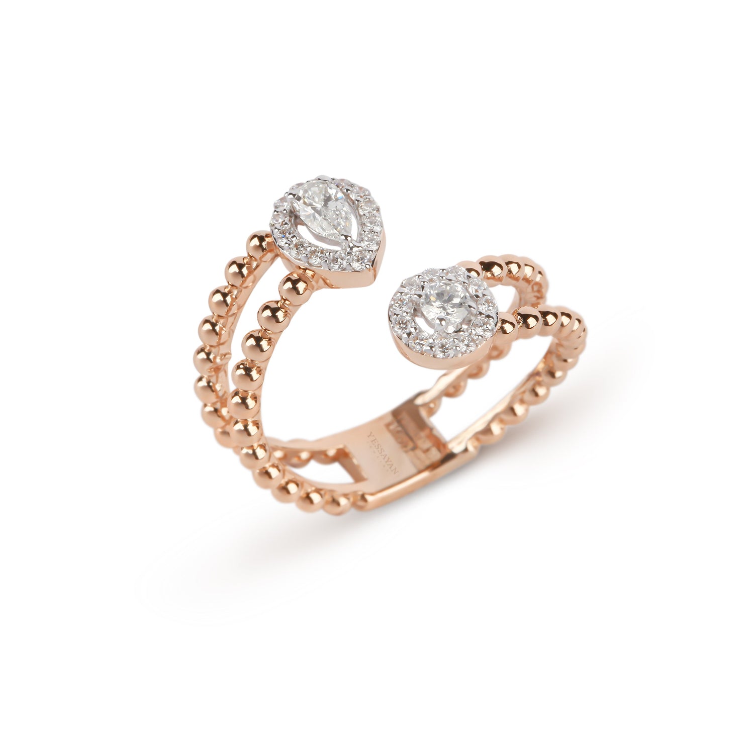 Diamond Cocktail Beaded Ring | jewelry online store | diamond rings