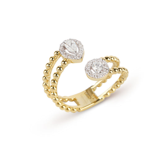 Diamond Cocktail Beaded Ring | diamond jewelers | diamond rings