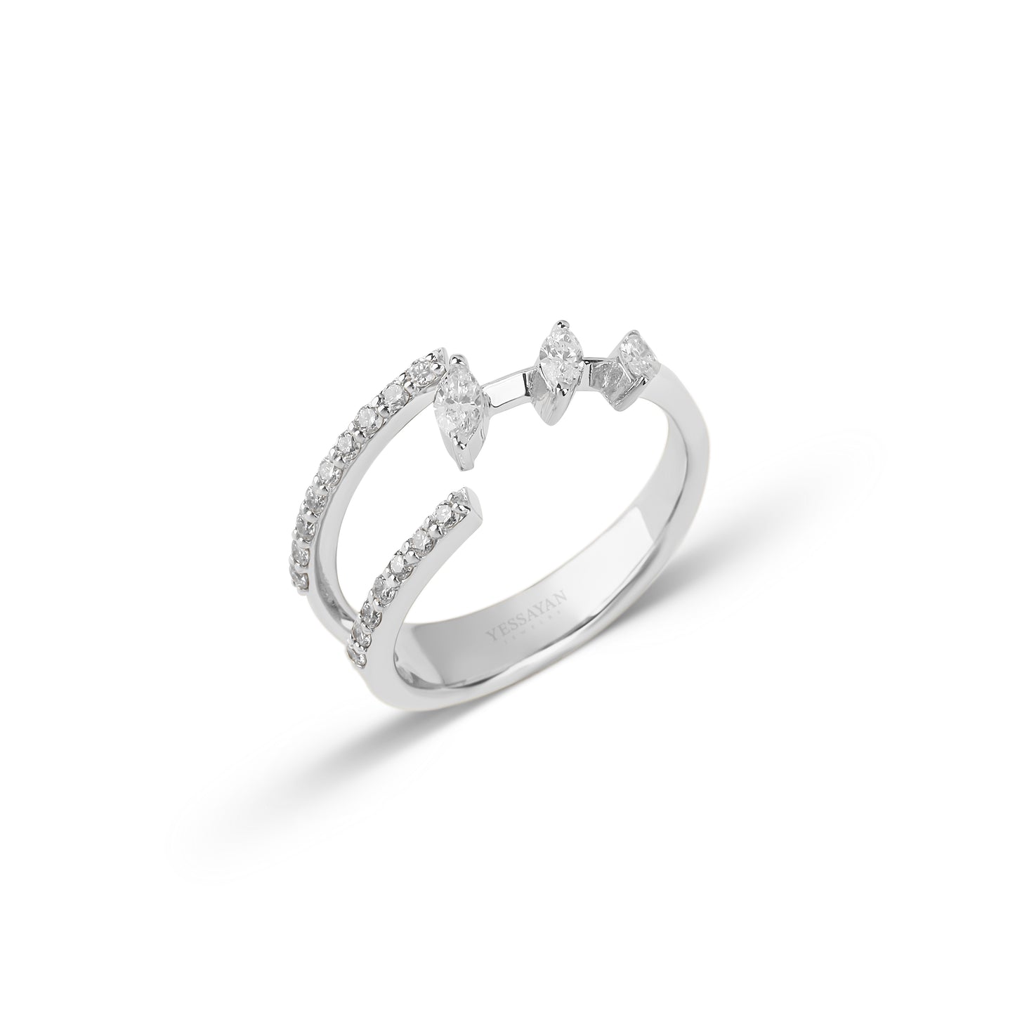 Floating Marquise Diamond Ring