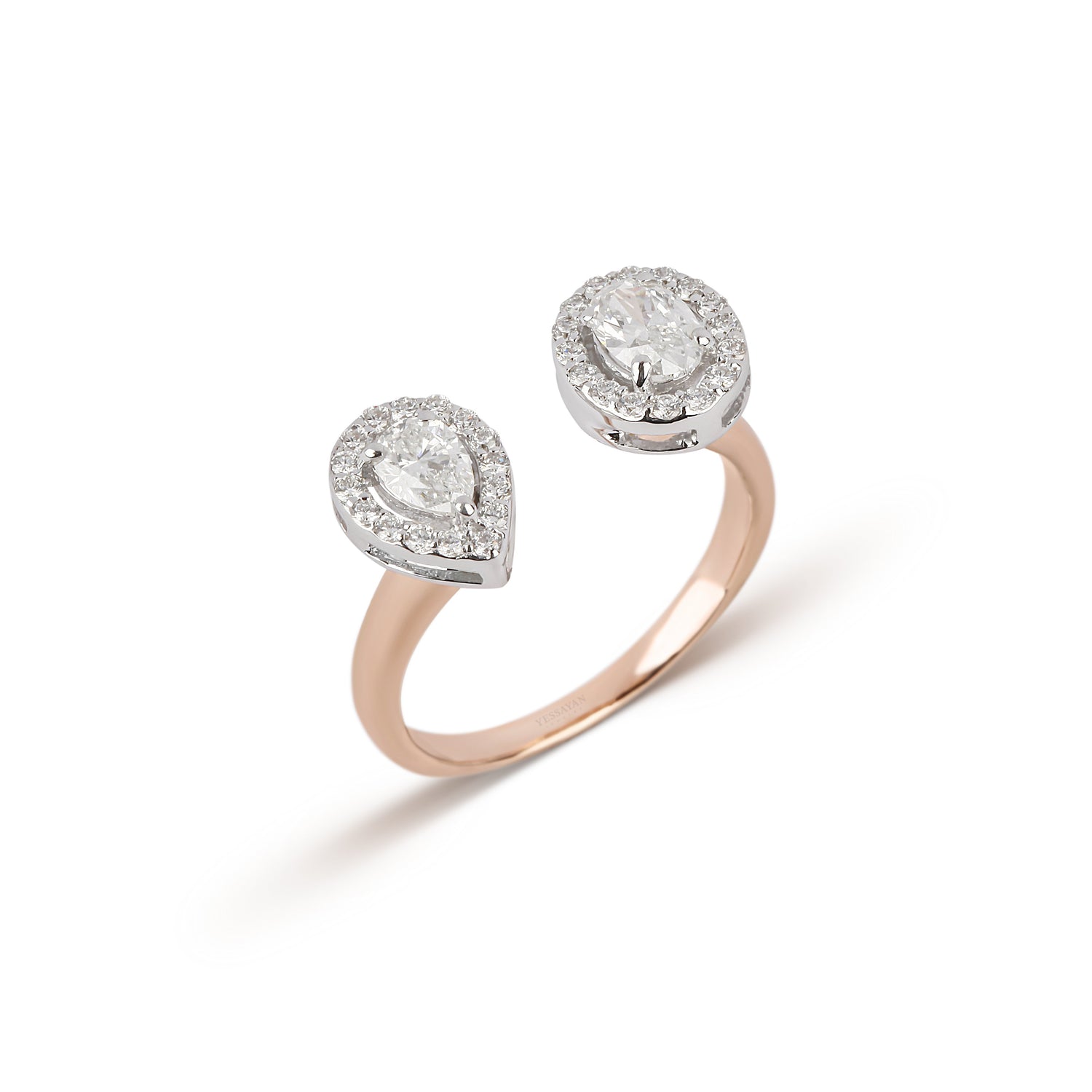 Two-Tone Split Diamond Ring | diamond ring | diamond solitaire ring
