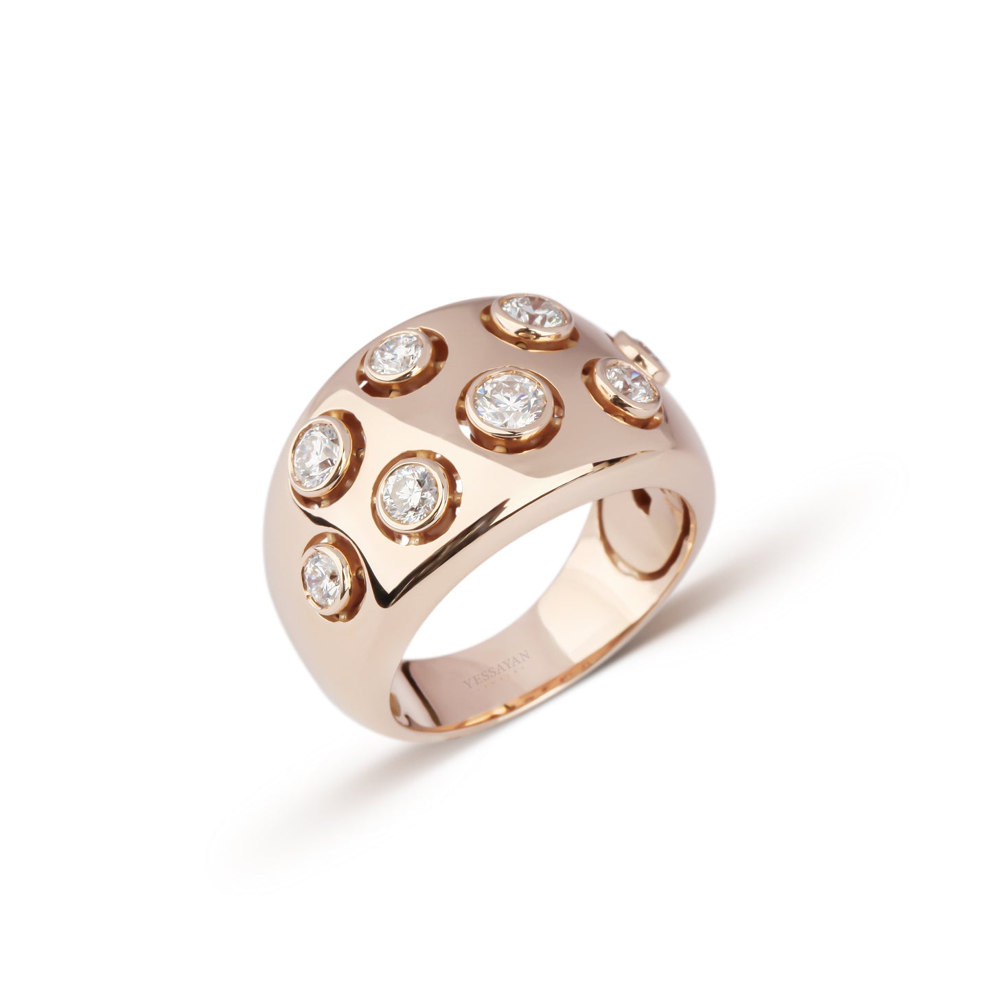 Rose Gold & Bezeled Diamond Ring | diamond rings | Best places to buy jewelry