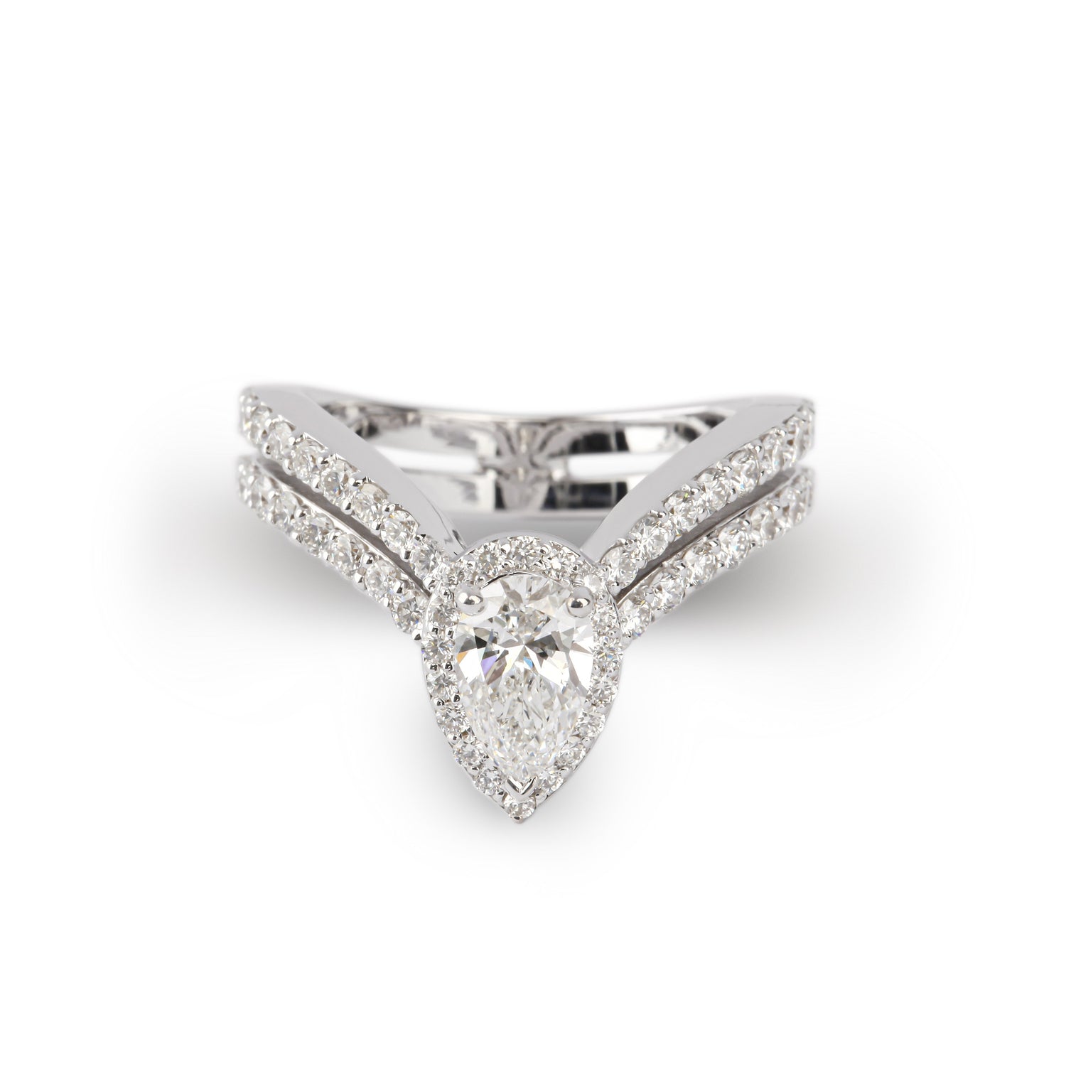 Certified Double Band Diamond Solitaire Ring | store jewellery | diamond rings