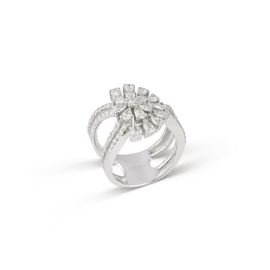 Flower Pear Diamond Ring | diamond ring | designer jewellery online