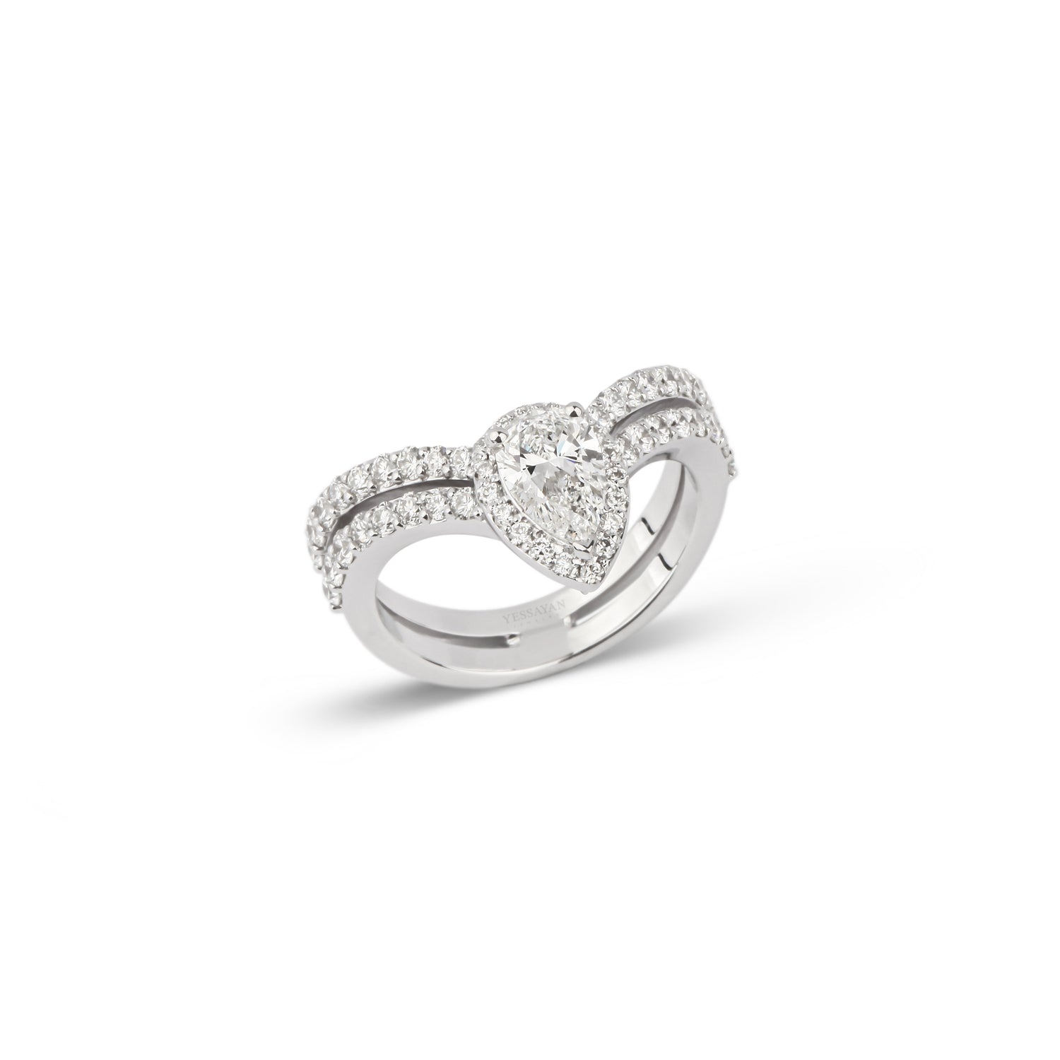 Certified Double Band Diamond Solitaire Ring | diamond jewelers | diamond rings