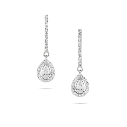 Linear Diamond Drop Earrings