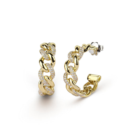 Cuban Link Chain Hoop Earrings | Best Earrings Online