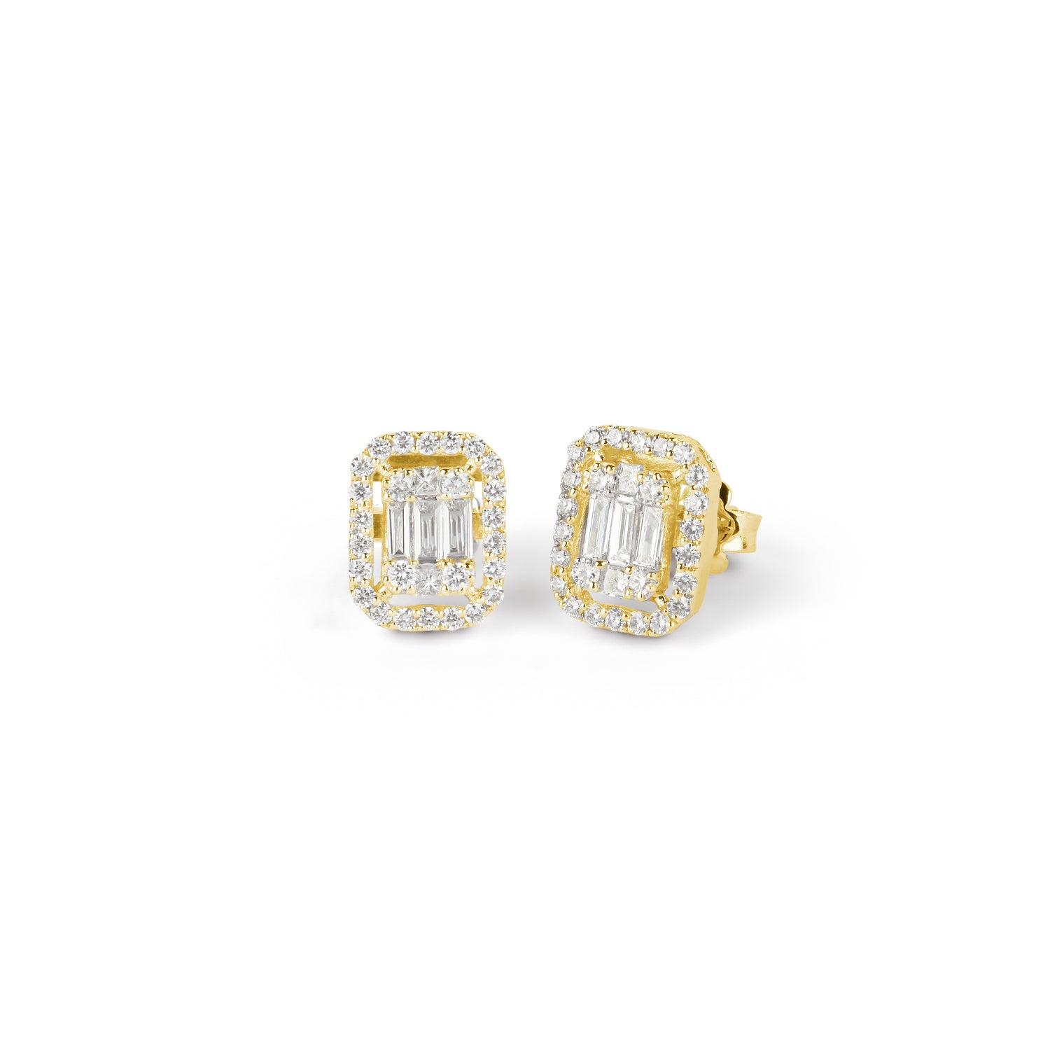 Framed Illusion Diamond Studs Media |  Store Jewelery
