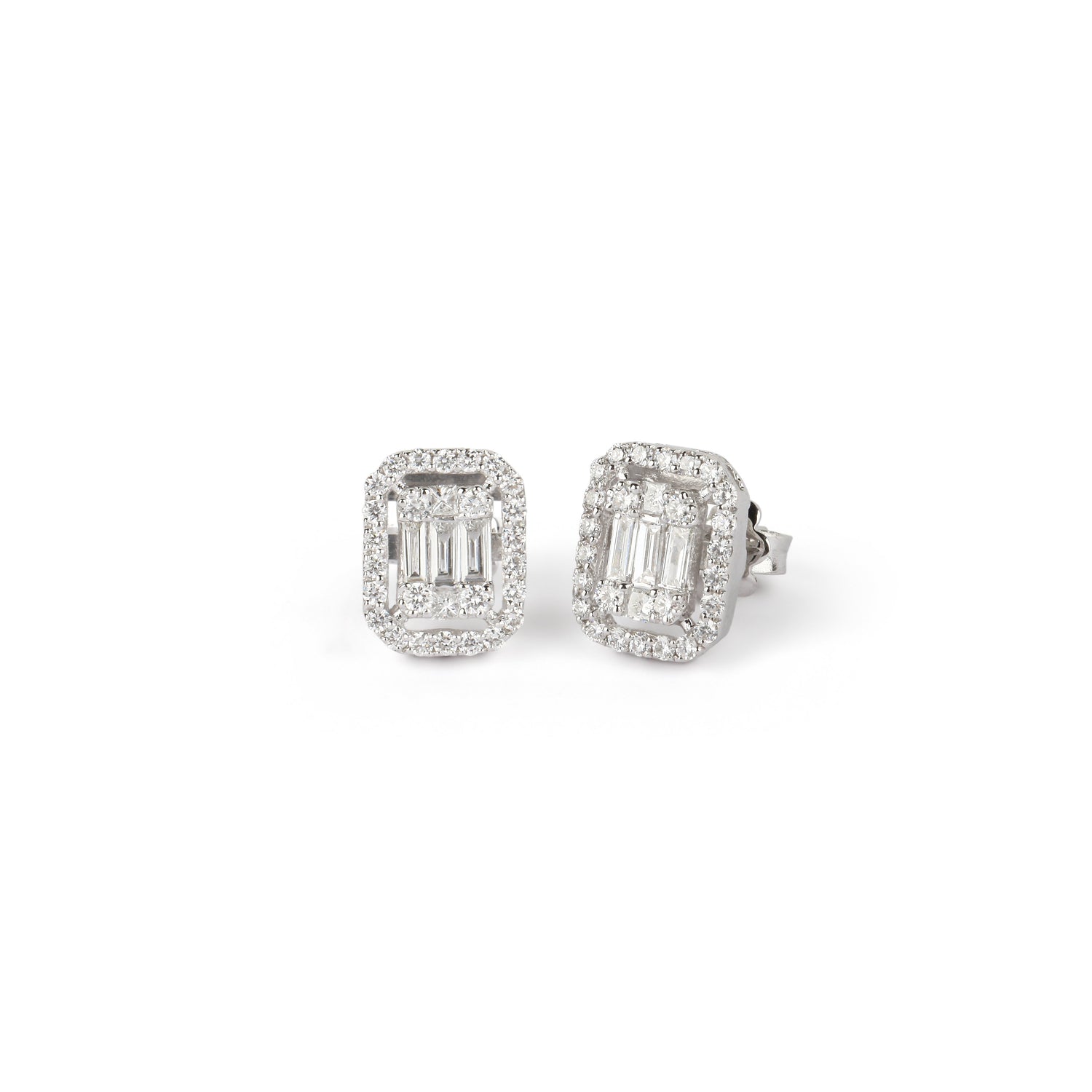Framed Illusion Diamond Studs | Jewelry Shop Online 
