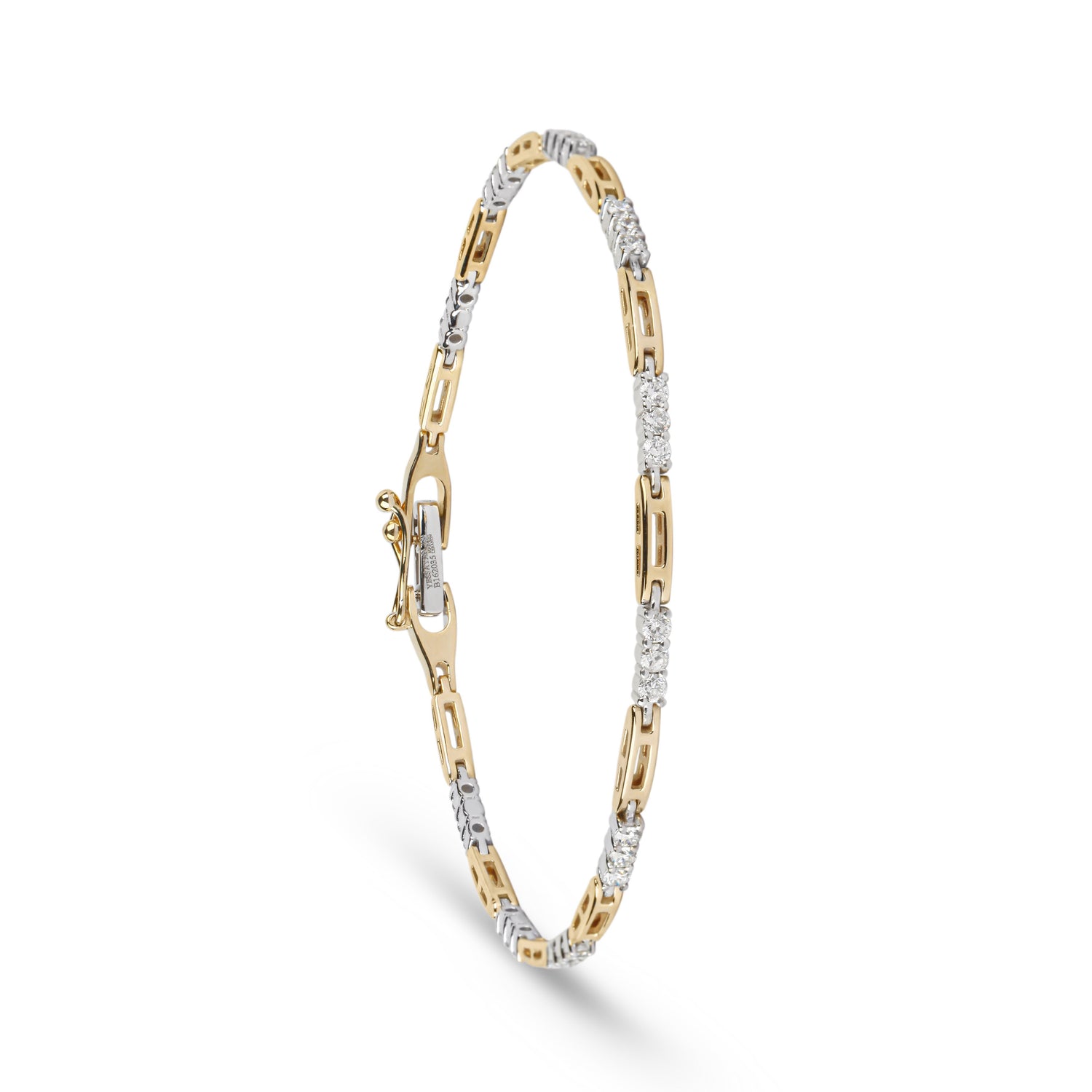Gold Link & Diamond Tennis Bracelet | Jewelry online in Kuwait