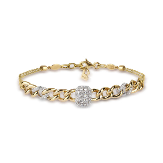 Cuban Link Chain Illusion Diamond Bracelet | best jewellery stores | diamond bracelet for women