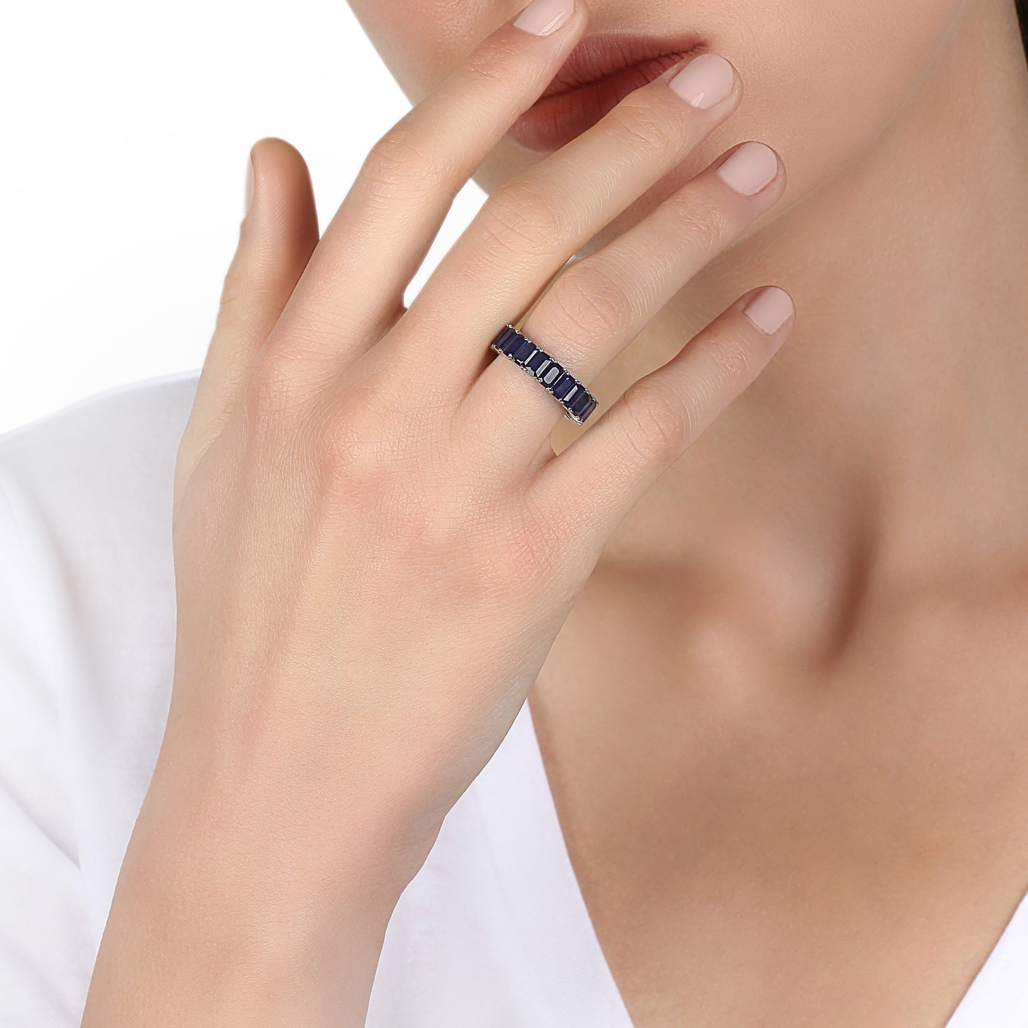 Sapphire Eternity Band | diamond jewelers | diamond rings
