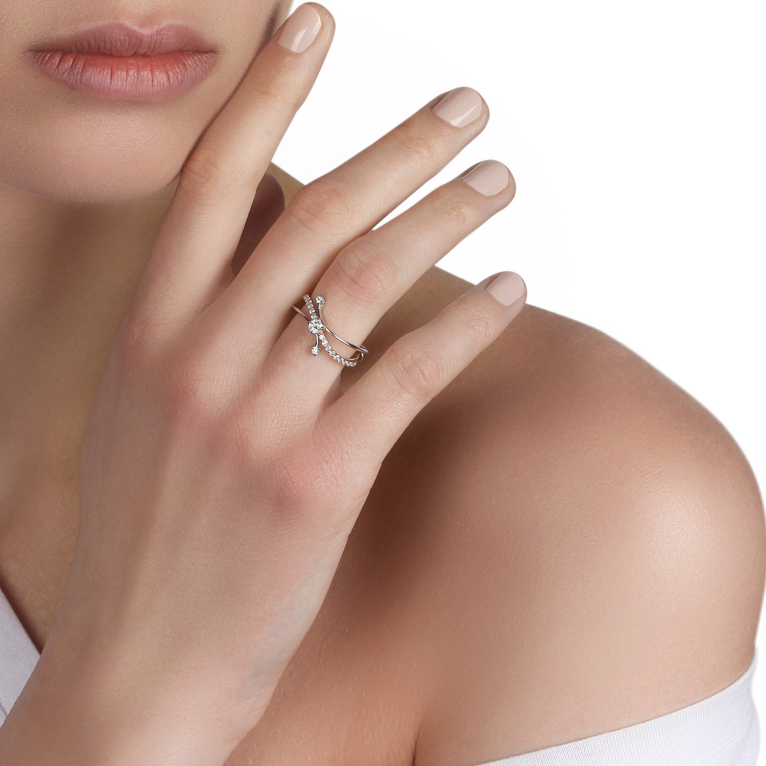 Two-Tone Diamond Band Ring | diamond ring | jewel online shopping