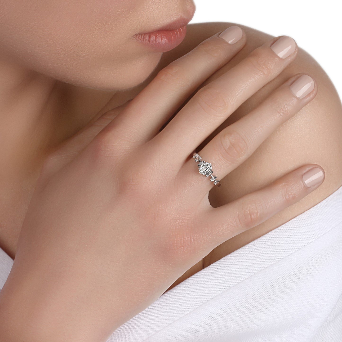 Illusion Baguette Diamond Ring | diamond ring | best jewellery online