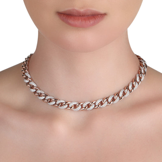Cuban Link Diamond Chain Necklace | Diamond Necklace | Diamond Jewellery Online