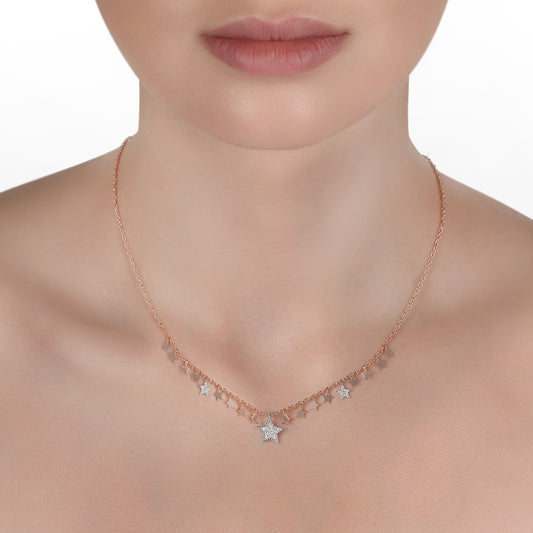 Dangling Stars Diamond Necklace | Diamond Necklace | Buy Necklace Online