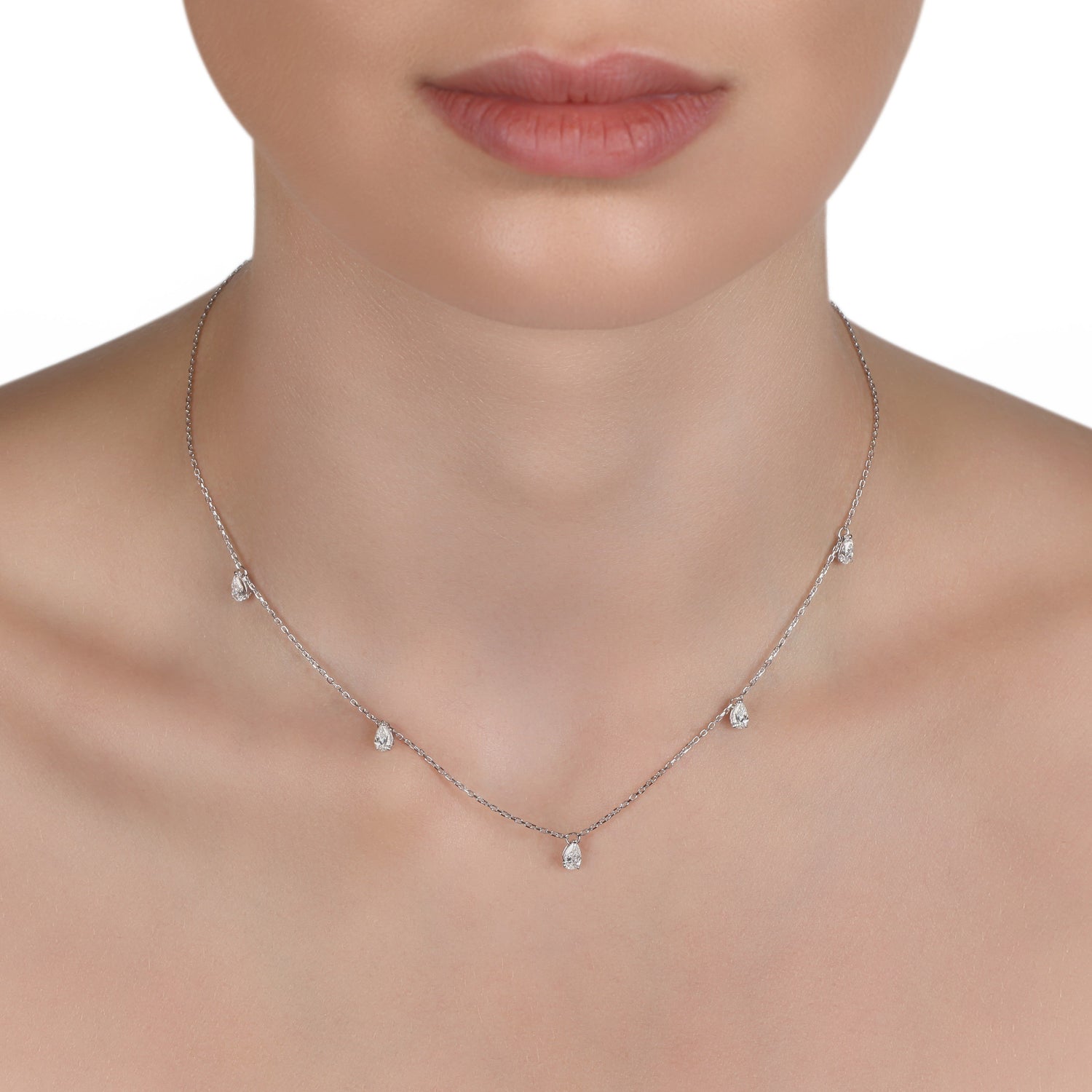 Diamond Pear Charm Necklace | Diamond Necklace | Jewellery Store