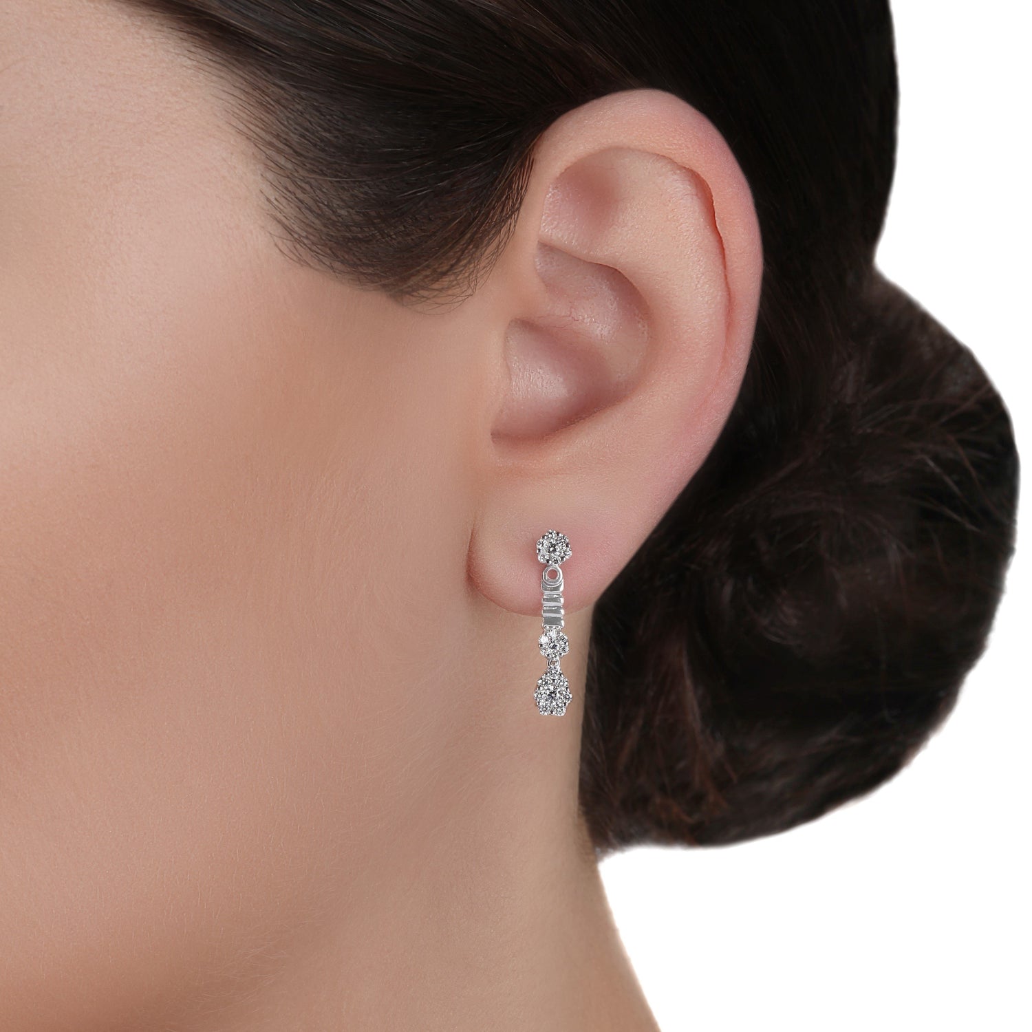 Illusion Drop Diamond Earrings | Jewelry Online