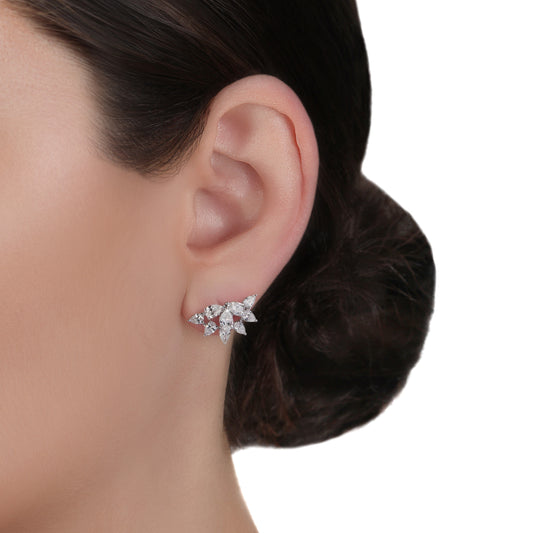  Cluster Pear Shape Diamond Earrings  | Order online