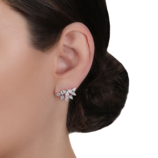 Cluster Pear Shape Diamond Earrings | Order online