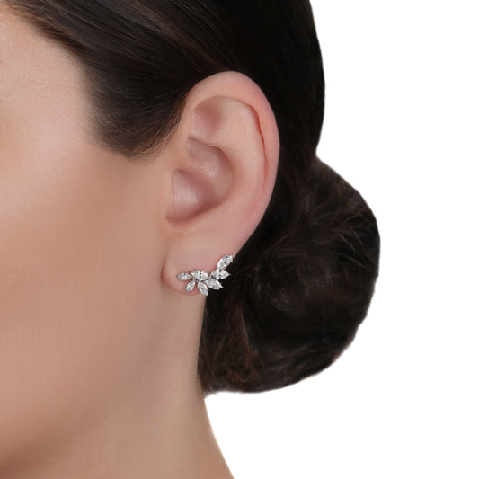 Marquise Crawler Diamond Earrings | Online Earring Shop