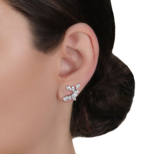 Marquise Asymmetrical Diamond Earrings | Online Jewelry Store