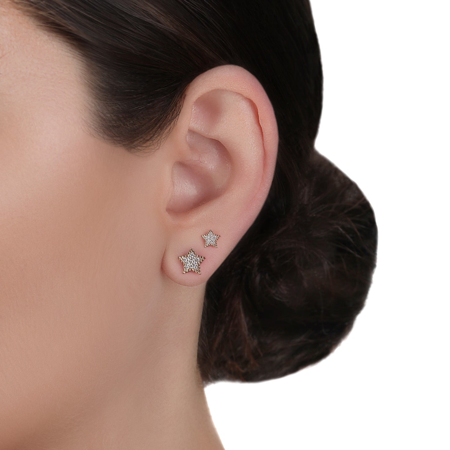 Small Single Side Star Stud Diamond Earring | Best Earring Shop