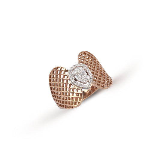 Perforated Band Illusion Diamond Ring | jewellery design | buy rings online
