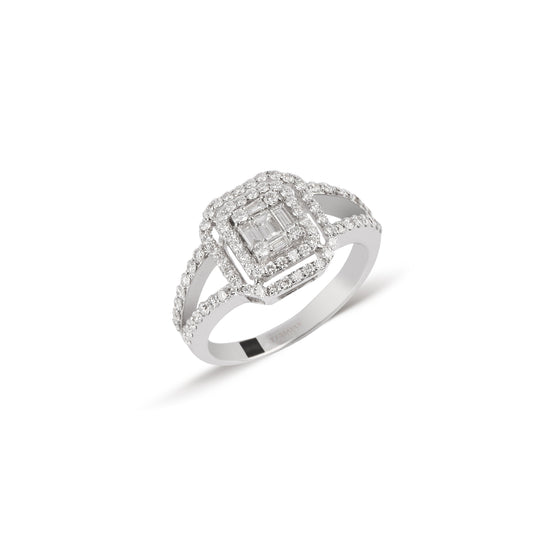 Illusion Diamond Cocktail Ring | diamond jewelers | diamond rings