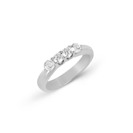 Half Diamond Ring Band | diamond wedding ring | engagement and wedding ring set