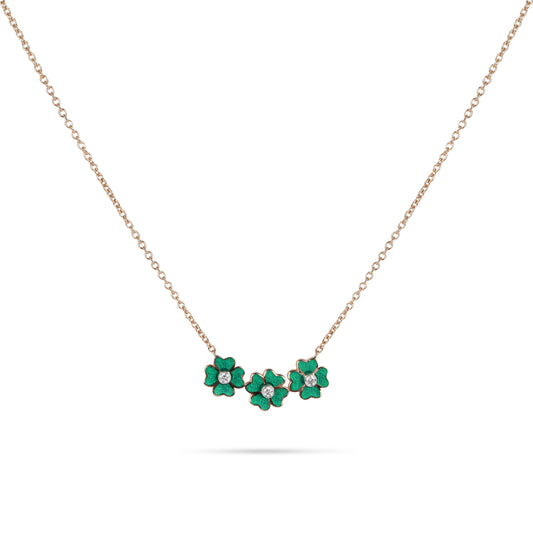 Green Floral Diamond Necklace | Diamond Necklace | Diamond Necklace Design