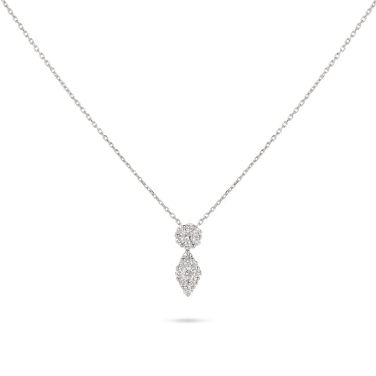 Illusion Diamond Drop Necklace | Diamond Necklace | Best Necklace Design