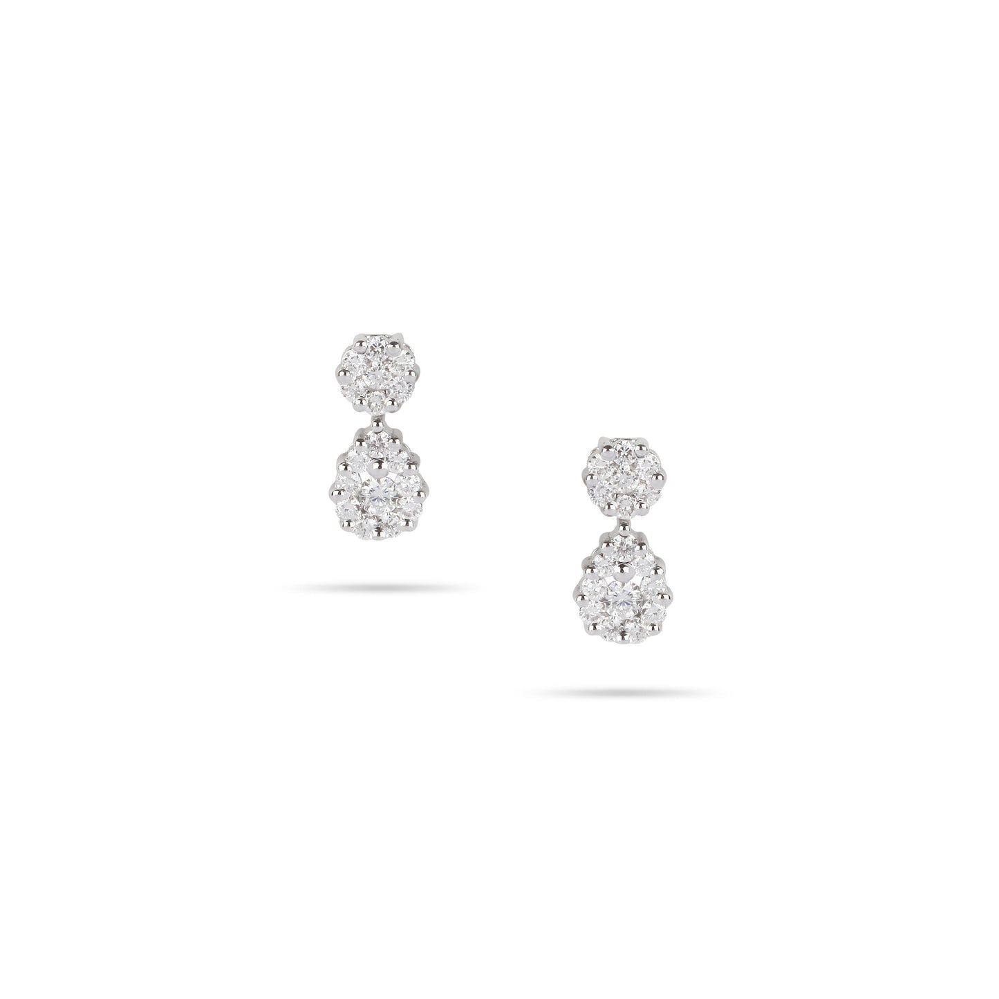 Small Pear Drop Illusion Diamond Earrings | Best Jewelry Stores 