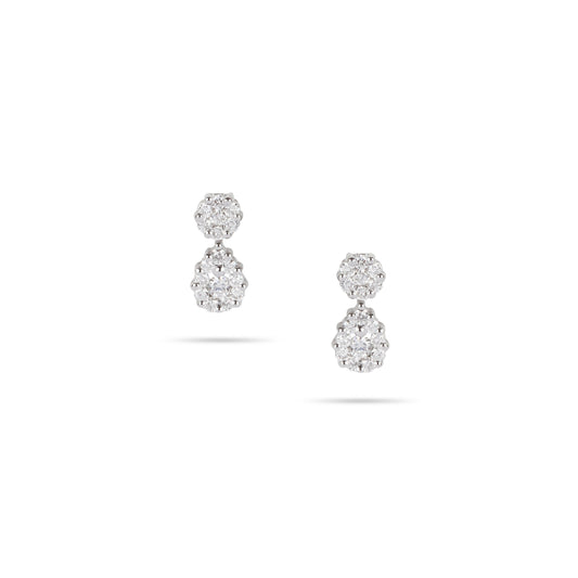 Small Pear Drop Illusion Diamond Earrings | Best Jewelry Stores
