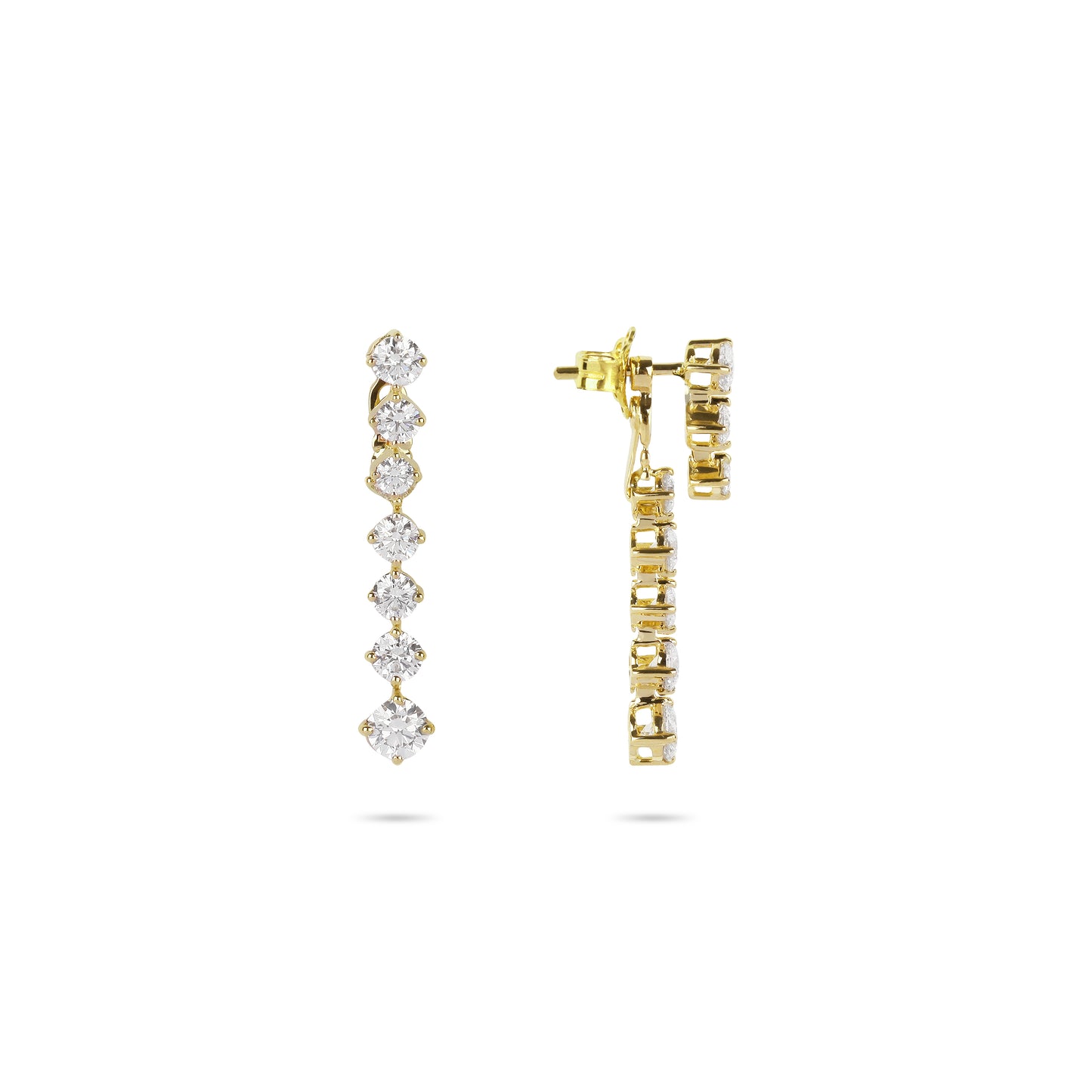 Linear Drop Diamond Earrings | best  diamond earrings online