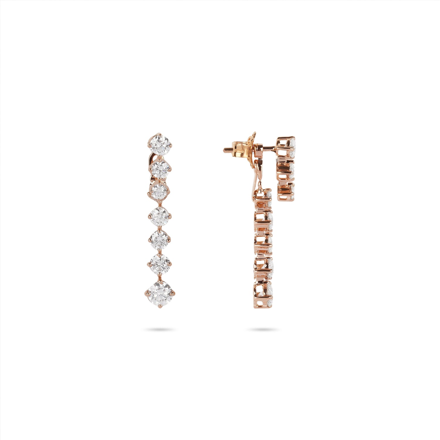 Linear Drop Diamond Earrings | diamond earrings online