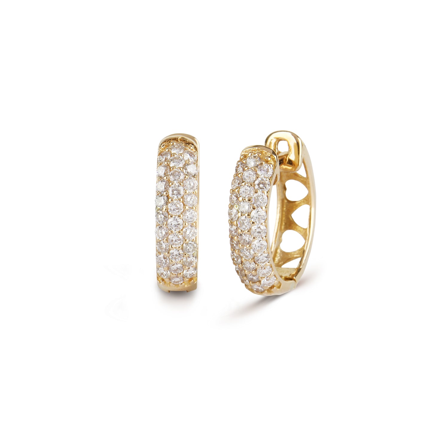 Heart Huggie Diamond Earrings | Store Jewelry