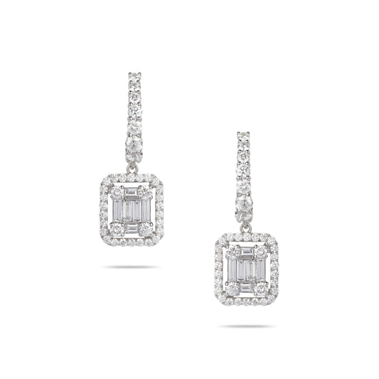 Diamond Baguette Drop Earrings | Jewelry online