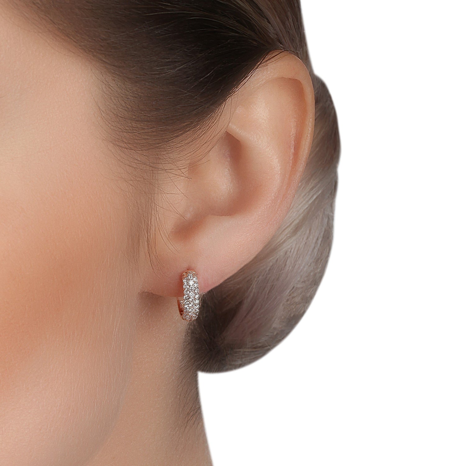 Heart Huggie Diamond Earrings | Diamond Earrings For Women