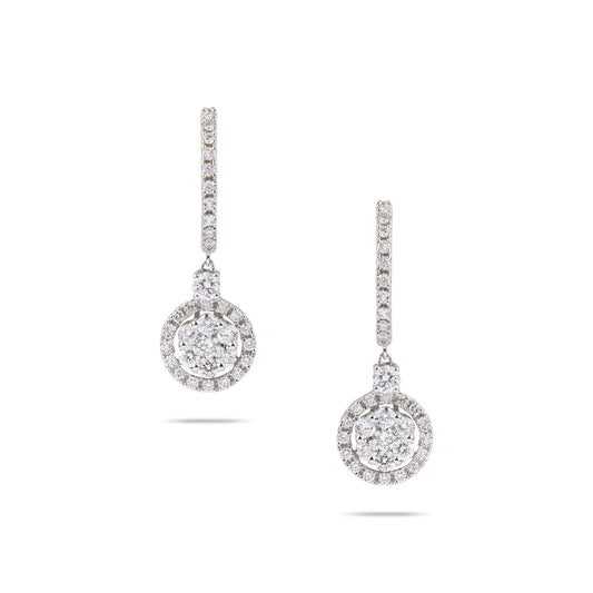 Illusion Diamond Drop Earrings | Online Jewel Store