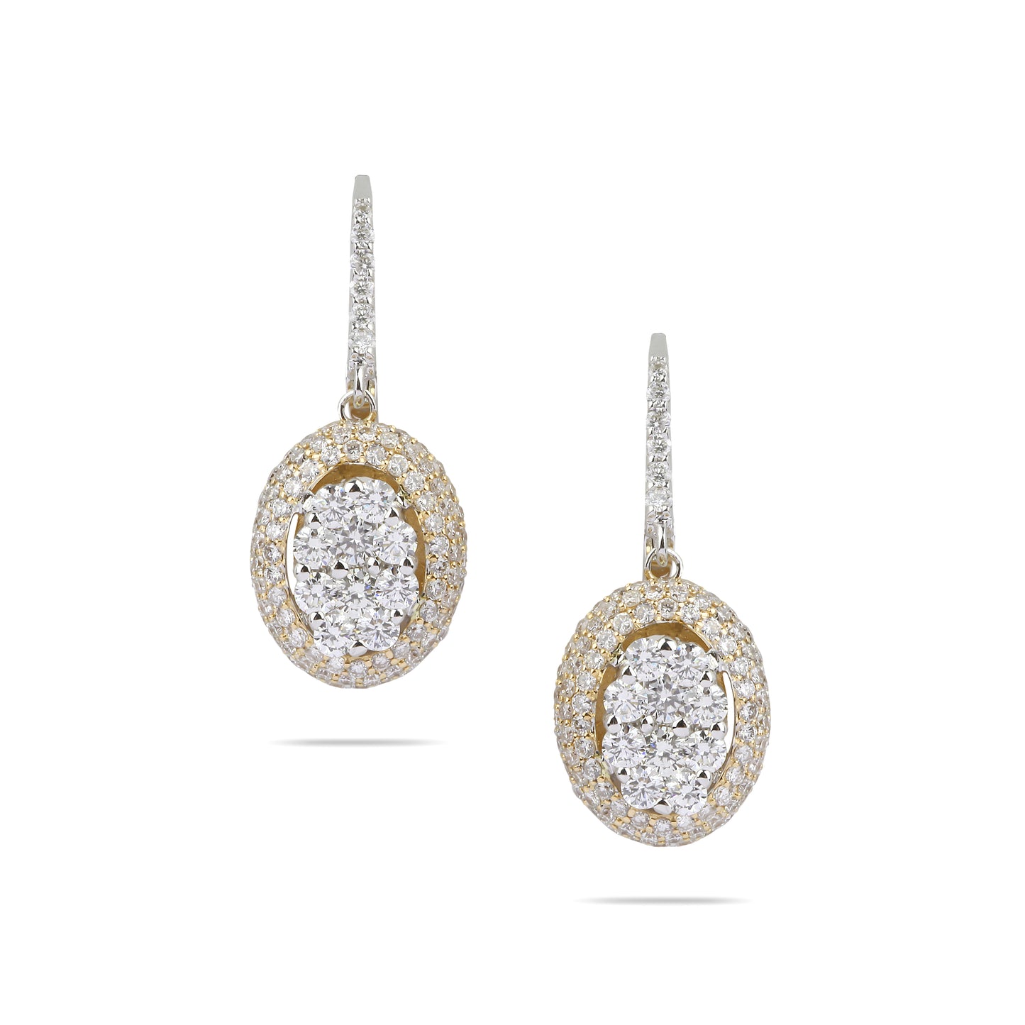 Illusion Oval Drop Diamond Earrings | store jewellry