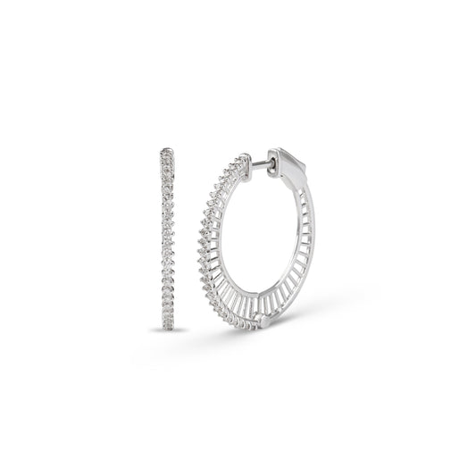 Small Hoop Diamond Earrings | Diamond Jewelers 