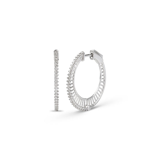 Small Hoop Diamond Earrings | Diamond Jewelers