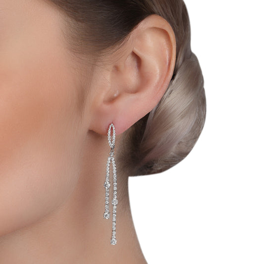 Double Drop Diamond Earrings | Best Earring Online