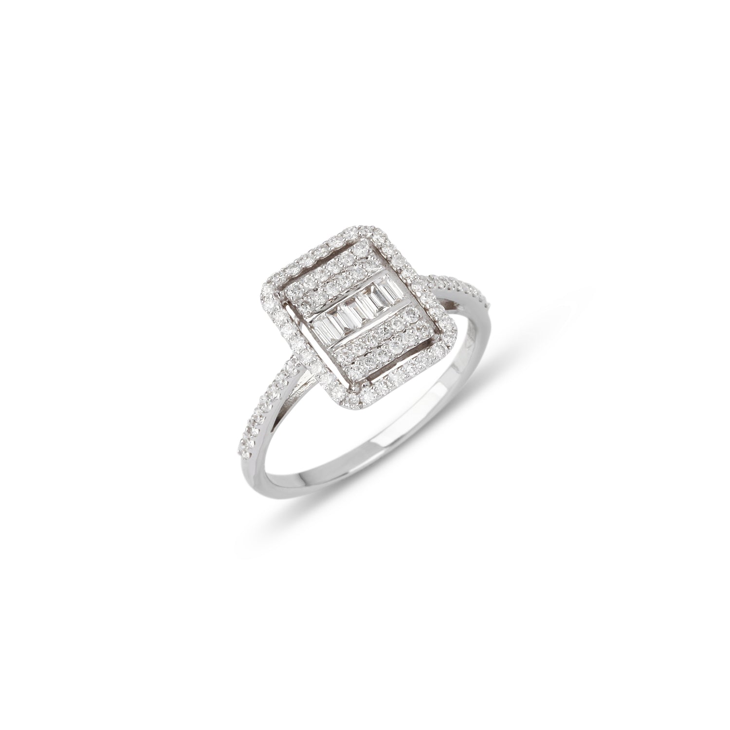 Baguettes & Round Diamonds Ring | diamond jewelers | diamond rings