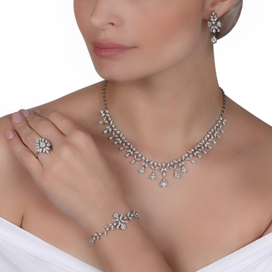 Marquise Drops Diamond Collar Necklace | Diamond Necklace | Buy Diamond Necklace Online